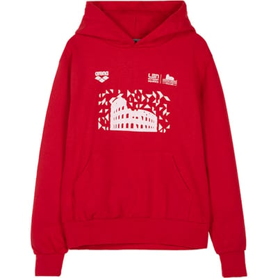 Arena Jr Hoodie Esch Rome 22 Merch Red Maat: 9-11 | Sportkleding Outlet | Unisex | Rood