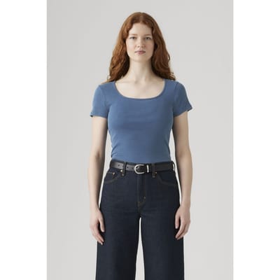 Levi's Essential Square Neck Tee Blue Taglia: L | Maglie Sportivi Outlet | Donna | Blu