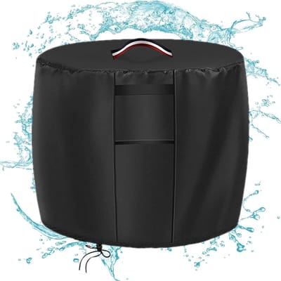Vuurkorf Afdekking - Beschermhoes Buiten - Terras Beschermen - Waterdicht Oxford Materiaal - Diverse Maten - Zwart