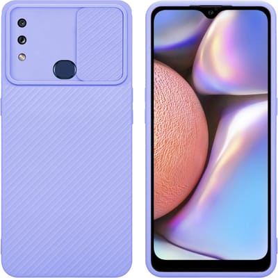 Cadorabo Hoesje geschikt voor Samsung Galaxy A10s / M01s in Bonbon Paars - Beschermhoes van flexibel TPU-silicone Case Cover en met camerabescherming