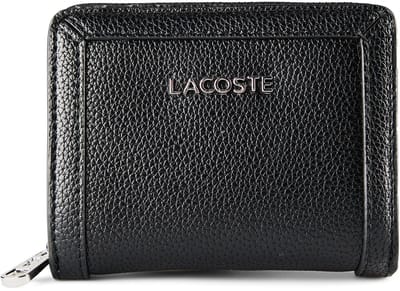 LACOSTE portemonnee Compact Zip Wallet Noir zwart