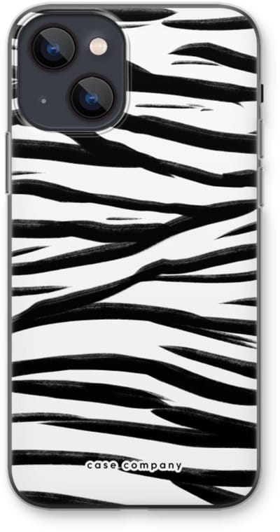 Case Company® - Hoesje geschikt voor iPhone 13 mini hoesje - Zebra pattern - Soft Cover Telefoonhoesje - Bescherming aan alle Kanten en Schermrand