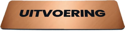 Deurbordje Brons/Koper-look met tekst uitvoering - Formaat 150 x 50 mm x 1,6 mm - Zelfklevend | Luxe uitstraling | Geborstelde Koper/Brons toplaag | Gratis Verzending | Decoporta