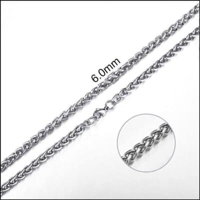Aramat Jewels | Halskettingen | Vossenstaart Halsketting RVS 75 cm – 6 mm | | | |6mm | Staal | Volwassenen | Verkleurd niet