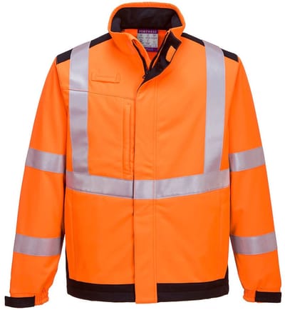 Portwest Modaflame multinormen Arc Softshell Jack MV72 - Oranje/Marine - M