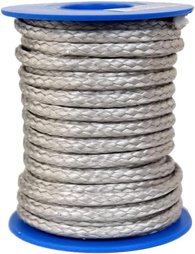 Gevlochten Dyneema Touw - Sterk Koord - Hoge Belasting - Minimale Rek - 4mm x 10 Meter - Grijs