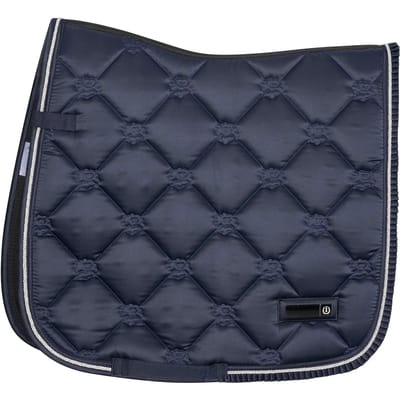 Imperial Riding - Zadeldek Lovely - Luxe Bies Met Ruches - Navy - Cob Dressuur