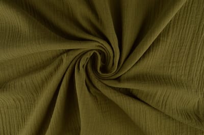 10 meter mousseline stof op rol - Taupe - 135cm breed - Double gauze op rol