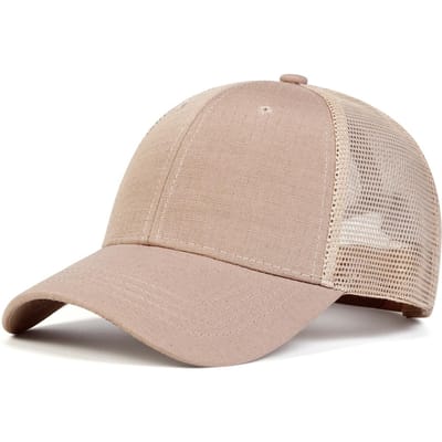 Nieuwe Baseballpet Buiten Mannen Mesh Pet Sport Mode Zonneklep Eendenbek Pet Ademende Zonnebrandpet (as the picture,One Size) beige