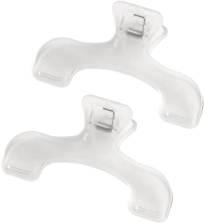Set van 2 Doorzichtige Pagina Clips voor Lezen, Ideaal als Boekenlegger voor Bladmuziek, Kaarten en Recepten