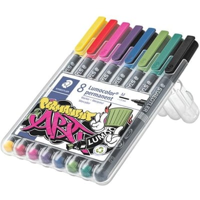 STAEDTLER Lumocolor M permanent - Box 8 st new colours