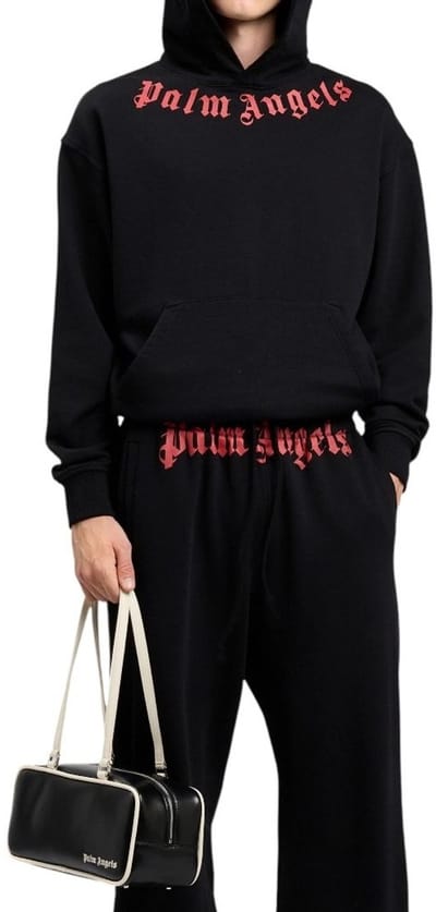 Palm Angels Heren Trui Zwart PMBB17DS26FLE007/1025 Neck Logo Regular