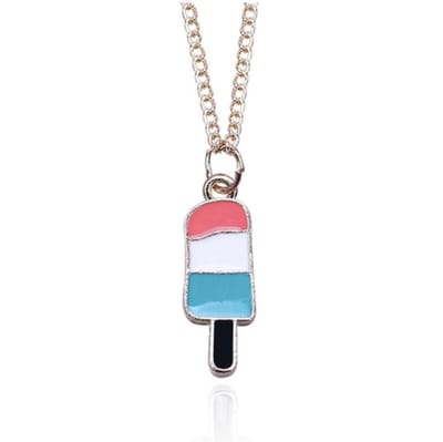 Bijoux by Ive - Goudkleurig ijslollie - hanger - Met ketting - ca 45cm