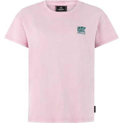 Protest PRTLas - T-shirt Dames - Korte mouwen - Ronde hals - Loose fit - Paars