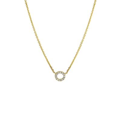 The Jewelry Collection Ketting Diamant 0.05ct H P1 0,8 mm 41 - 43 - 45 cm - Geelgoud
