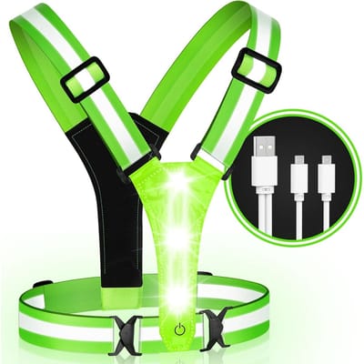 TOVBMUP Hardloopvest met verlichting - Reflecterend hardloopvest - LED hardloopvest - Wandel verlichting