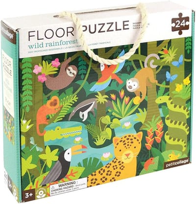 Vloerpuzzel Regenwoud - Grote Puzzel - Kinderspel - 24 Stevige Stukken - 61 x 45.7 cm - Kleuren