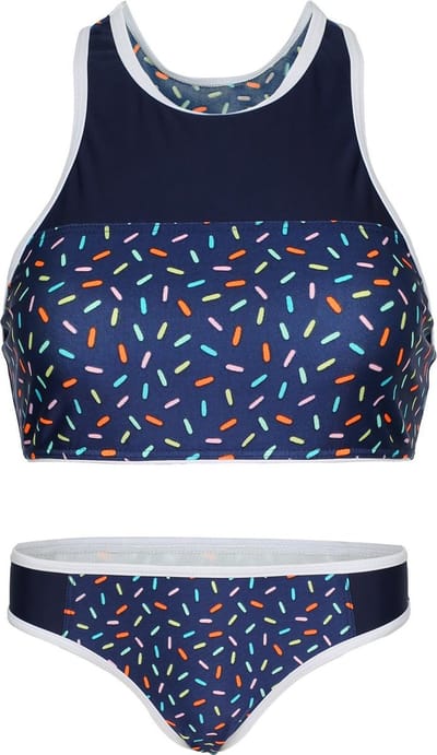 Bikini sport retro - Multi color stippen 128-134