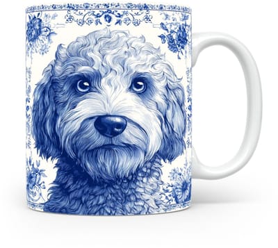 Mok Puli Beker voor koffie of tas voor thee, cadeau voor dierenliefhebbers, moeder, vader, collega, vriend, vriendin, kantoor, opa, oma, hond, kerst, sinterklaas, verjaardag