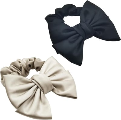 Elegante satijnen haarelastiekjes met strik voor dames, elastische scrunchies en haarsieraden voor een stijlvolle look