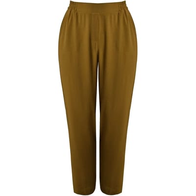 Dames fuselftaille broek van crêpe Mat Fashion
