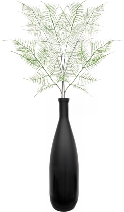 Bellatio Design Kunstbloem Asparagus/sierasperge - 2x - 80 cm - groen - losse tak - kunst zijdebloem/kunstplant