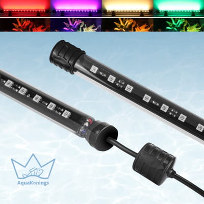 AquaKonings - aquariumverlichting - 18cm - 16 kleuren - Met afstandsbediening - Geschikt voor boven en onderwater - Aquariumlamp - aquarium licht