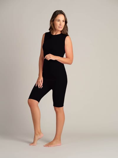 Body voor volwassenen | Rugritssluiting | Korte pijpen | Antraciet | XS