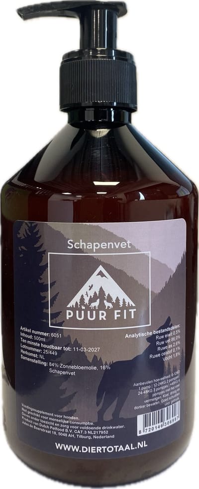 Puur Fit Schapenvet 500Ml - Voedingssupplement