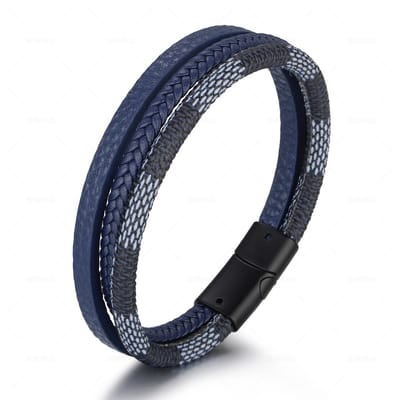 Sorprese armband - Nature - leren armband heren - 3 snoeren - leer - cadeau voor man - cadeau - Model G