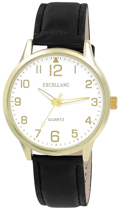 EXCELLANC Herenhorloge van imitatieleer Mineraalglas