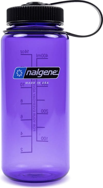 Nalgene - Wide Mouth Bottle - drinkfles - waterfles - lekvrij - 500ml - BPA free - SUSTAIN - Purple/Black Cap