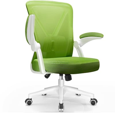 Elekiatech Ergonomische Bureaustoel - Bureaustoel - Opklapbare Armleuningen - Bureaustoelen voor Volwassenen - 150 Kg - Groen