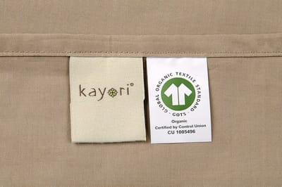 Kayori Shizu - Kussensloop -60x70-2 Stuks -Taupe - Katoen-Perkal
