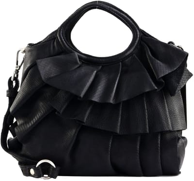 CATERINA LUCCHI Leren handtas schoudertas Camilla Shopping Bag Nero zwart