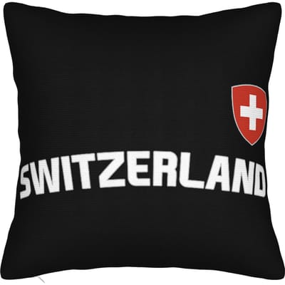 Zwitserse Zwitserland Vlag Kussensloop Merchandise Bedrukte Kussenhoes Decoratieve Kussenhoes Hoes Stoel Meerdere Maten 30×30cm