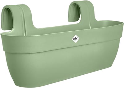 Elho Vibia Campana Easy Hanger XL 58 - Plantenbak voor Balkon - Balkonbak - 100% Gerecycled Plastic - L56 x B26.8 x H23.7 cm - Pistachegroen