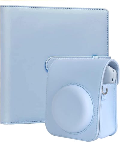 Beschermset Blauw: Case en Fotoalbum voor Instax Mini 12 Camera