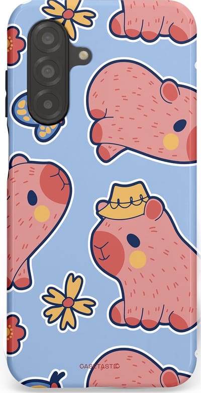 Casetastic Hoesje Geschikt voor Samsung A26 - Stijlvolle Beschermende Duo-layer Case - Capibara geluk