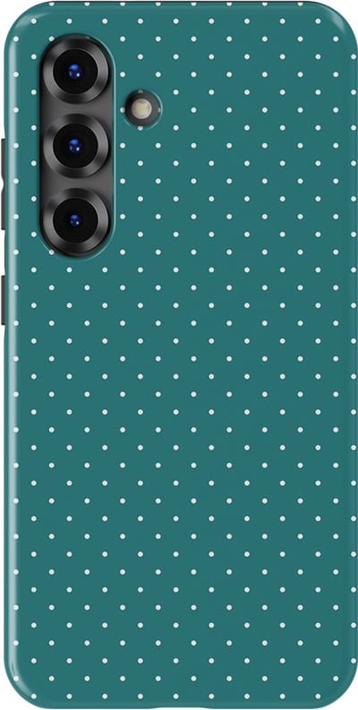 Micro Dots Tough Hoesje Samsung Galaxy S25 FE | Geschikt Voor Mag | Stippen Motief Backcover Samsung Galaxy S25 FE Deep Teal