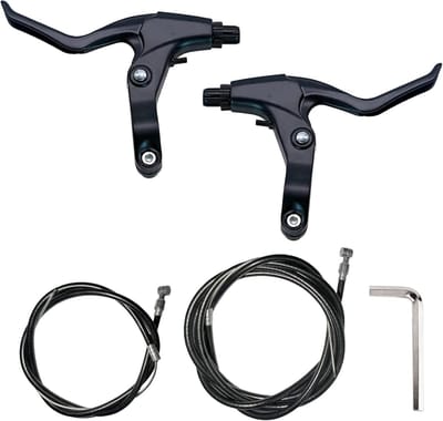 Kinderen Remhendel en Kabel Set, Aluminium Legering, Universele Fietshandgrepen voor Race en Mountainbike, Zwart