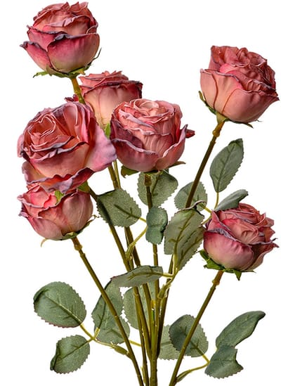 Clayre & Eef Kunstbloem Roos 55 cm Roze Kunststof