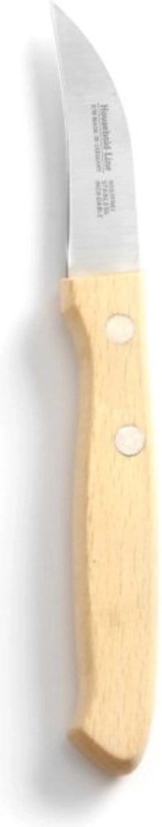 HENDI Gebogen schilmes met houten handvat – 165 mm – roestvast staal