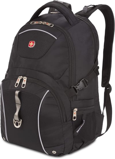 Zwarte 18.5-Inch Laptop Rugzak met Ergonomische Schouderbanden