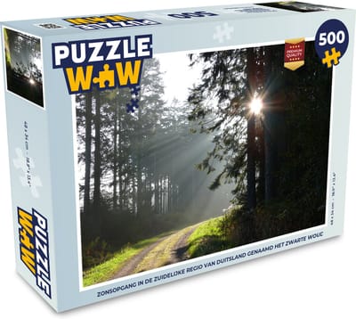 Puzzel Zonsopgang in de zuidelijke regio van Duitsland genaamd het Zwarte Woud - Legpuzzel - Puzzel 500 stukjes