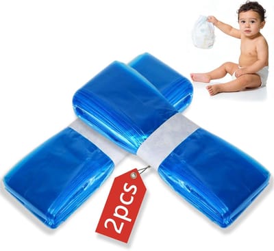 Navulfolie Luieremmer - Luierzakken - Hygiënisch Verschonnen - 2 Stuks Pakket - Blauw