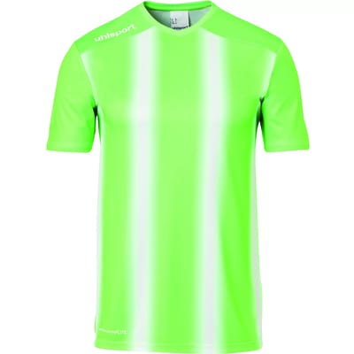 Uhlsport Stripe 2.0 Shirt Korte Mouw Kinderen - Fluo Groen / Wit | Maat: 140