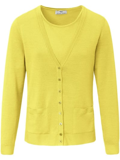 Twinset 100% scheerwol Van Peter Hahn geel