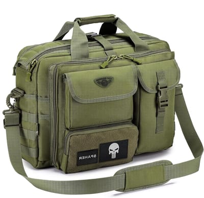 Professionele Laptoptas voor Mannen - Ruime Schoudertas voor Werk, Zaken en Militair Gebruik - Geschikt voor 14/15.6/17.3 Inch Laptops - Perfect Cadeau voor Hem en Haar