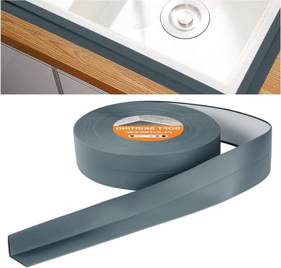 Waterdichte Sealing Tape 25m/38mm, Zacht PVC Plinten, Zelfklevende Tape, Schimmel- en Oliebestendig voor Keuken en Badkamer Tegels